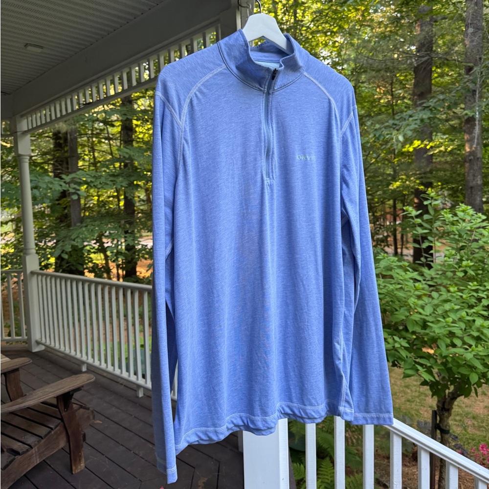 Orvis Men's Blue Half-Zip Sweater